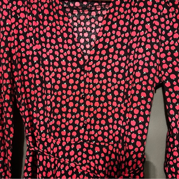 Tatiana & Natouchi Apple Print A-Line Circle Midi Dress XS - Picture 10 of 16